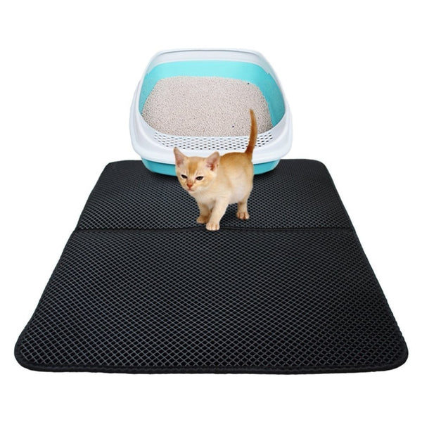 MerryBIY Waterproof Cat Litter Mat EVA Double Layer Cat Litter Trapping Pet Litter Cat Mat Clean Pad Products For Cats Accessories