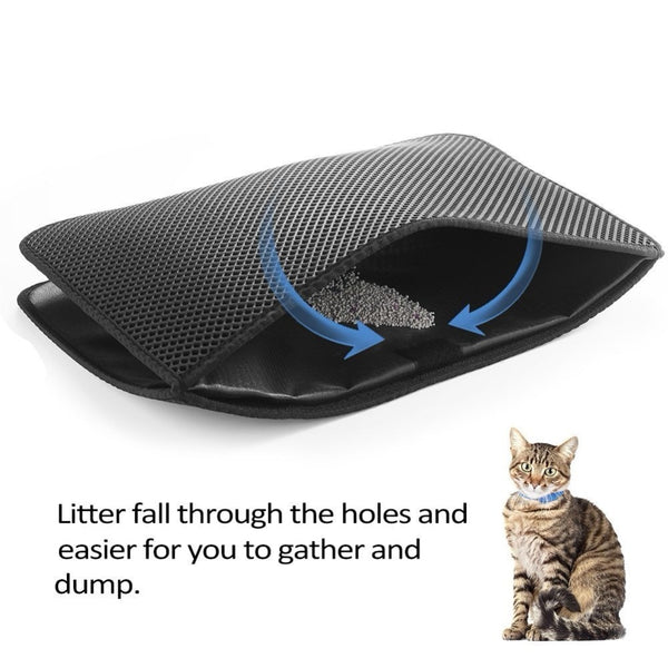 MerryBIY Waterproof Cat Litter Mat EVA Double Layer Cat Litter Trapping Pet Litter Cat Mat Clean Pad Products For Cats Accessories