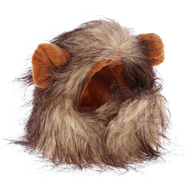 MerryBIY Funny Cute Pet Cat Costume Lion Mane Wig Cap Hat for Cat Dog Halloween Christmas Clothes Fancy Dress with Ears Pet Clothes