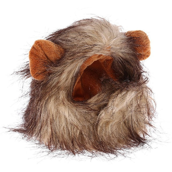 MerryBIY Funny Cute Pet Cat Costume Lion Mane Wig Cap Hat for Cat Dog Halloween Christmas Clothes Fancy Dress with Ears Pet Clothes