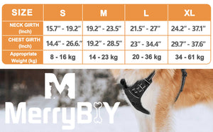 No-Pull-Dog-Harness-Size-Chart