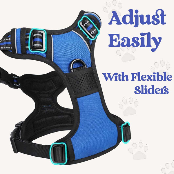 BLACK NO-PULL-DOG-HARNESS