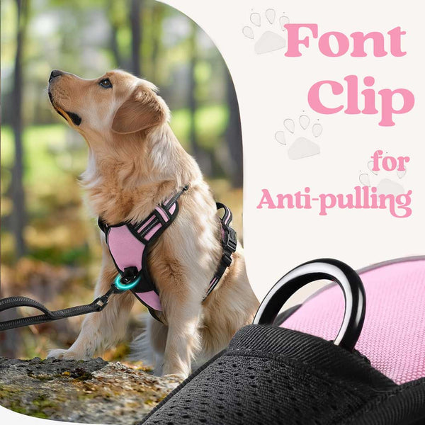 BLACK NO-PULL-DOG-HARNESS