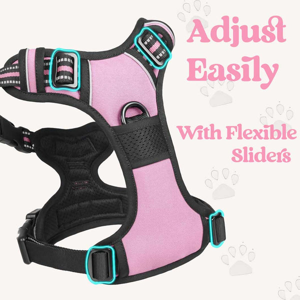 BLACK NO-PULL-DOG-HARNESS