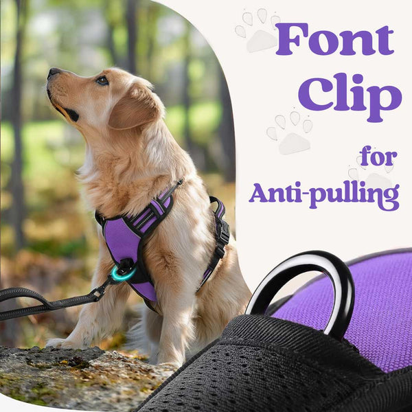 BLACK NO-PULL-DOG-HARNESS