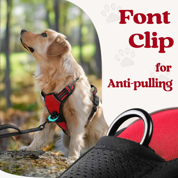 BLACK NO-PULL-DOG-HARNESS