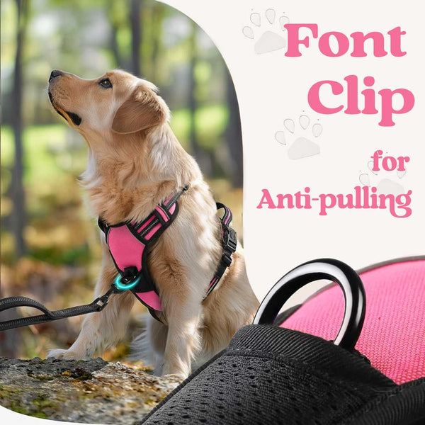 BLACK NO-PULL-DOG-HARNESS