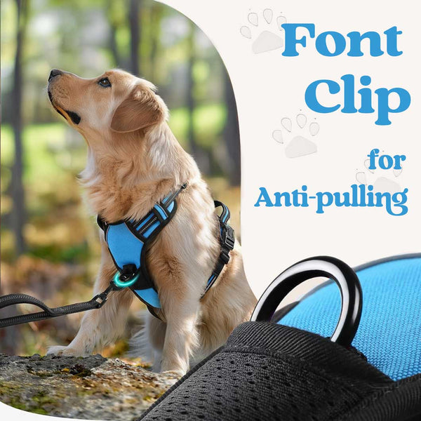 BLACK NO-PULL-DOG-HARNESS