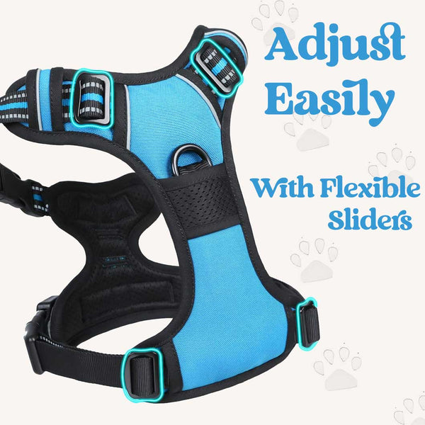 BLACK NO-PULL-DOG-HARNESS