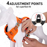 MerryBIY Dog Harness No Pull for Large Medium Dogs, Adjustable Reflective Harness Dog