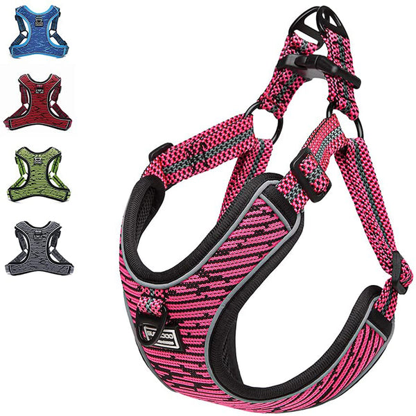 MerryBIY No Pull Dog Harness Adjustable Breathable Reflective Lightweight Pet Vest Harness