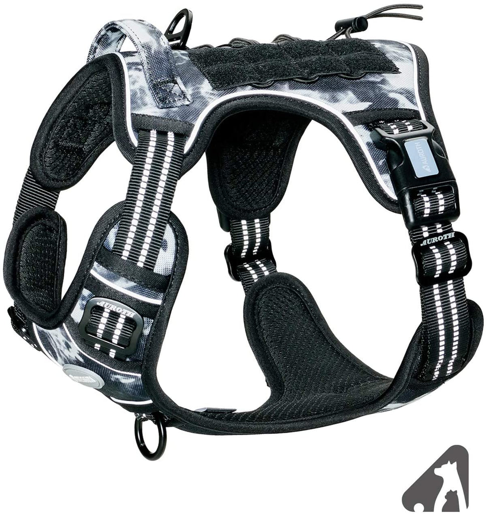 MerryBIY Tactical Dog Harness for Small Medium Large Dogs No Pull Adjustable Pet Harness