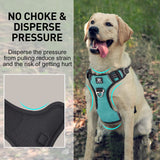 MerryBIY Dog Harness No Pull for Large Medium Dogs, Adjustable Reflective Harness Dog
