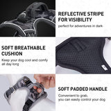 MerryBIY Dog Harness No Pull for Large Medium Dogs, Adjustable Reflective Harness Dog