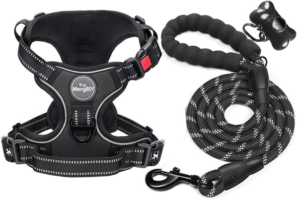 MerryBIY Dog Harness and Leash Set, Escape Proof No Pull Vest Harness