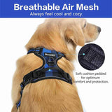 MerryBIY Dog Harness for Large Dogs No-Pull Pet Harness Adjustable Outdoor Vest 3M Reflective Oxford Material Easy Control