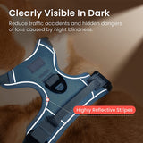 MerryBIY Dog Harness, No-Pull Pet Harness with Pet ID Tag, No Choke Front Lead Dog Reflective  Adjustable Harness for Small Medium Large Dogs