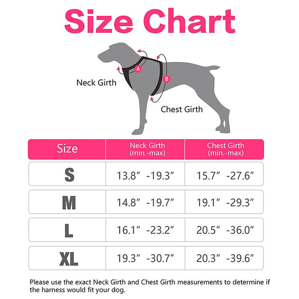 Dog Harness Pink Black