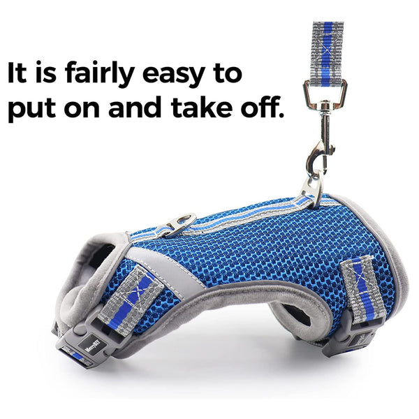 MerryBIY Puppy Cat Harness and Leash for Walking Escape Proof Air Mesh Fabric