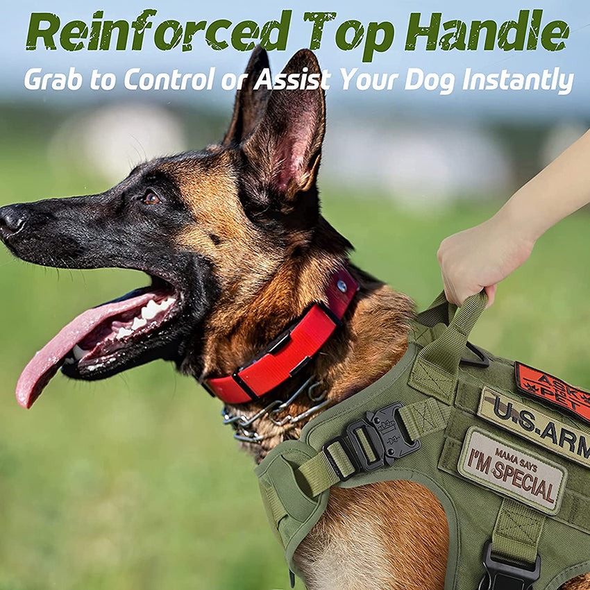MerryBIY Tactical Dog Harness for Large Medium Dogs, Military Dog Vest with Handle