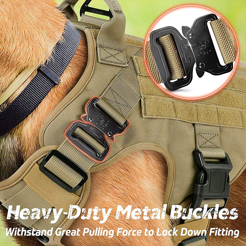 MerryBIY Tactical Dog Harness for Large Medium Dogs, Military Dog Vest with Handle