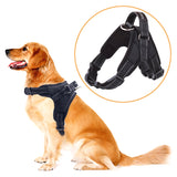 MerryBIY Big Dog No Pull Chest Harness Vest Adjustable Soft Padded Breathable Saddle Style with Handle for Dogs Pets Outdoor Walking Trainning Sport Safety Collar Harness