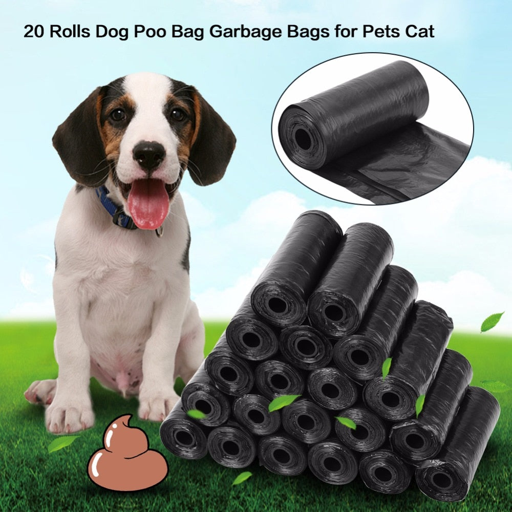 MerrBIY 20 Roll /300PCS Dog Poop Bag Black Red Pink Blue Pet Poop Bags Dog Cat Waste Pick Up Clean Bag For Dog Hot Selling
