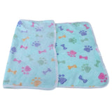 Pet Sleeping Mat Winter Warm Coral Fleece Dog Cat Blanket Soft Animals Dog Mat Beds Bone Paw Print Pet Cushion Carpet