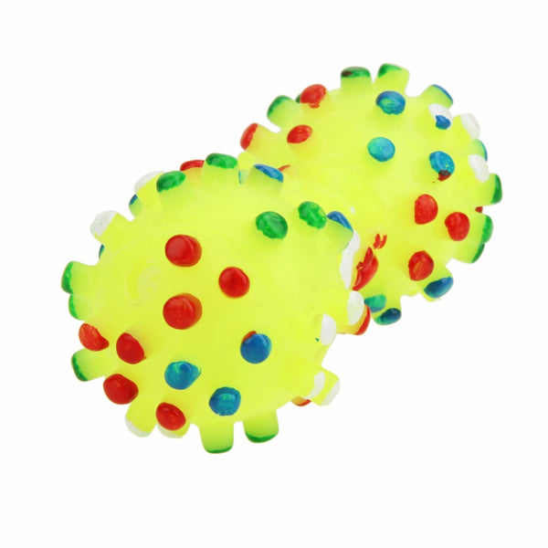 MerryBIY Pet Chewing Toys Colorful Dotted Dumbbell Dog Toys Squeeze  Toys for Dog Puppy Pet Training Products
