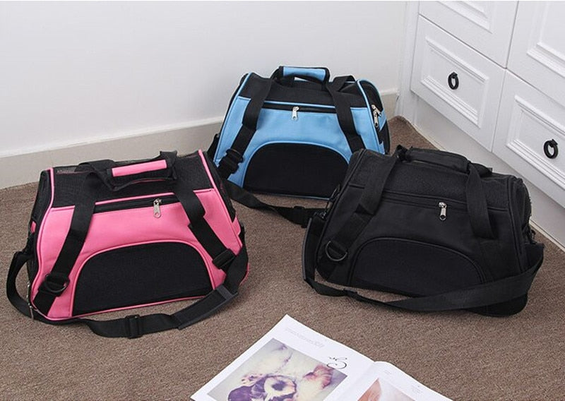 MerryBIY Portable Dog Cat Carrier Bag Pet Puppy Travel Bags Breathable Mesh Small Dog Cat Chihuahua Carrier Outgoing Pets Handbag