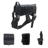 MerryBIY Military Tactical Big Dog Harness with No Pull Front Clip K9 Working Cannie Molle Hunting Vest