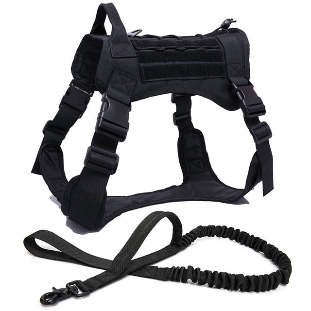 military working dog gear MerryBIY Military Tactical Dog Harness Vest Large with Handle, K9 Work