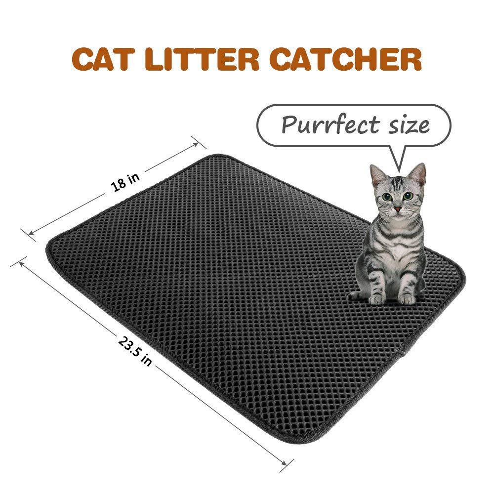 MerryBIY Waterproof Cat Litter Mat EVA Double Layer Cat Litter Trapping Pet Litter Cat Mat Clean Pad Products For Cats Accessories