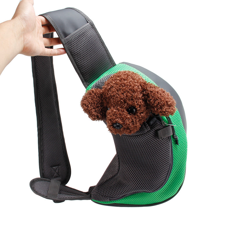 MerryBIY Comfort Pet Dog Carrier Outdoor Travel Handbag Pouch Mesh Oxford Single Shoulder Bag Sling Mesh Travel Tote Shoulder Bag